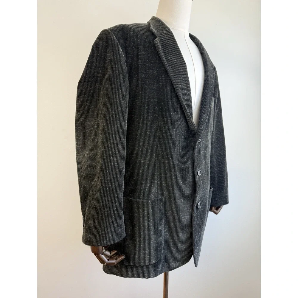 Peter Barton For Bigsby & Kruthers 3 Button Front Sport Coat Blazer Corduroy 46T